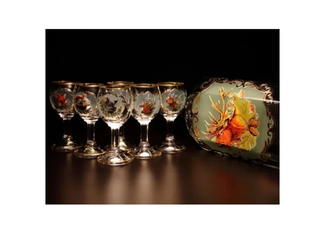 Набор Jagerglass Бутылка + стаканы на ножке (0,7л/40мл) М33 Фото 3